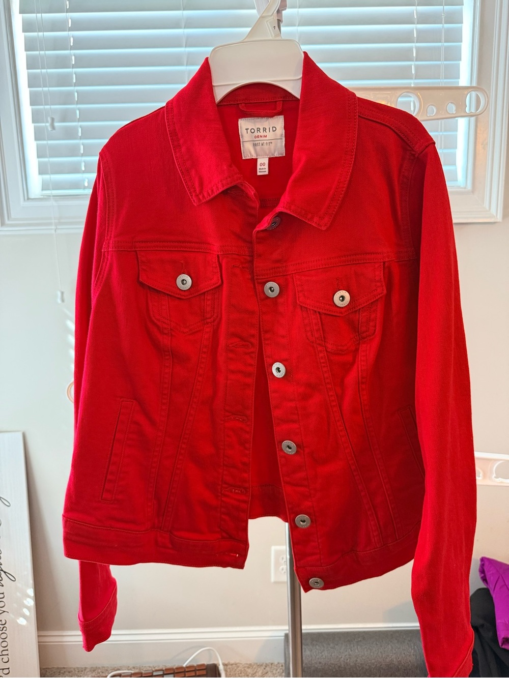 torrid Red Denim Jean Jacket - Bold Trucker